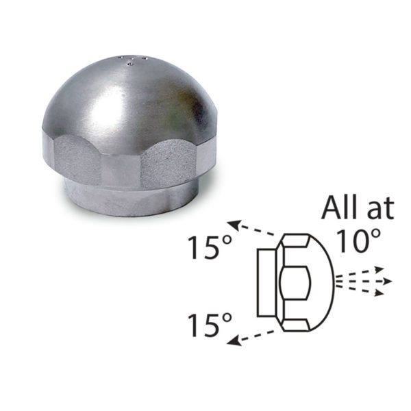 Hex-nose DeGreasing De-Icing Nozzle