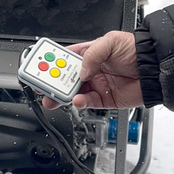 The MV84 Dual Cart Mainline Jetter has a remote control for start up and throttle down
