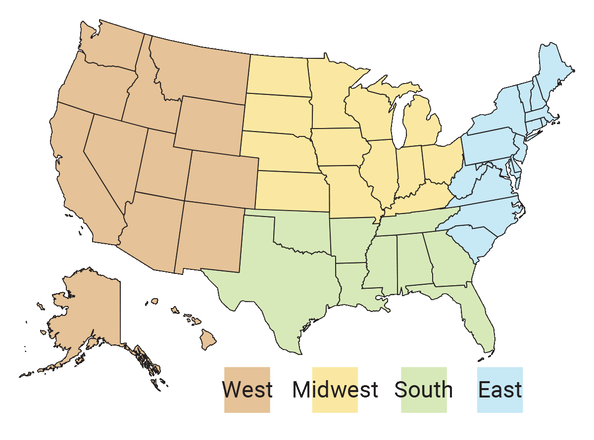 MyTana / PRT regional sales territories.